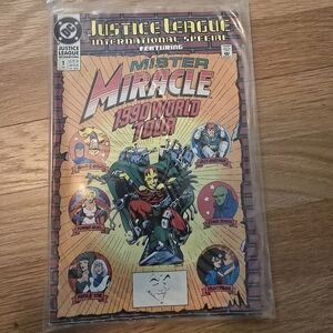 DC Justice League International Comic with Red and Yellow Cover #1